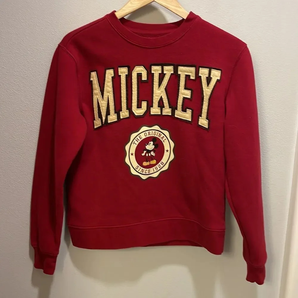 NWOT Disney woman’s red Mickey Mouse sweatshirt - Picture 2 of 11